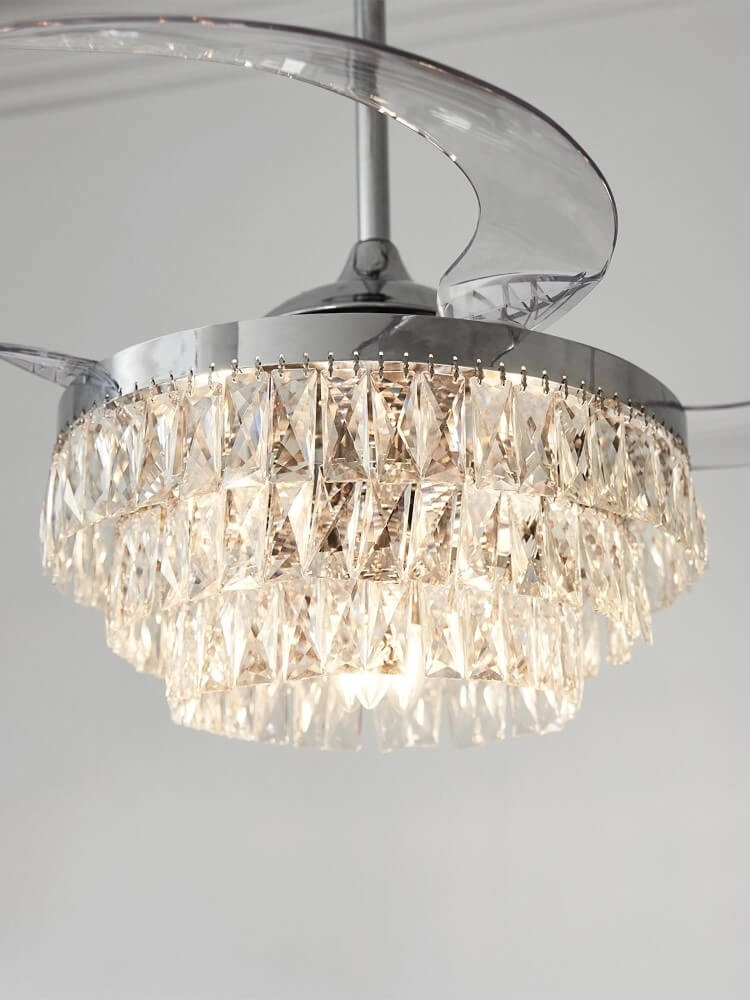 Deckenventilator aus Chrom mit Kristall Fanway Veil Ø 122cm Beacon 9333509143987