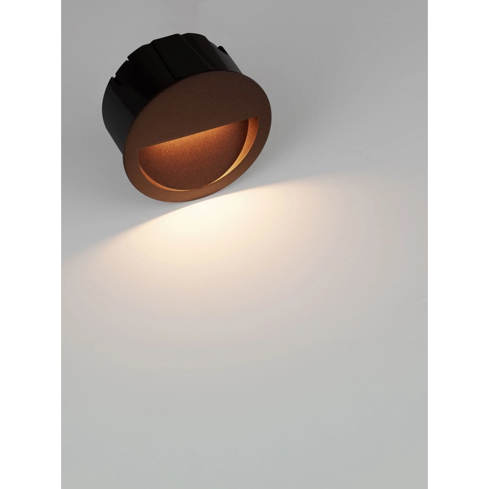 Runde Einbauwandlampe Sete Rostbraun Lyora 5212017497994
