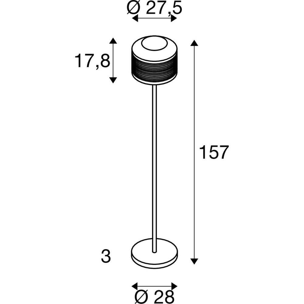 Stehlampe Pantilo Rope 27 gold Ø 27,5cm SLV 4024163318181