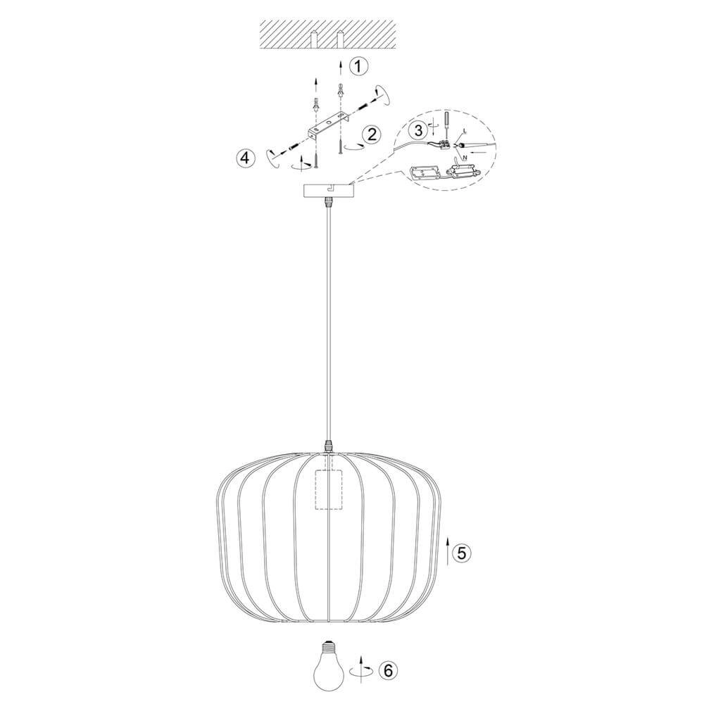 Böhmische Pendelleuchte Sable Ø 45cm Steinhauer 8712746177893