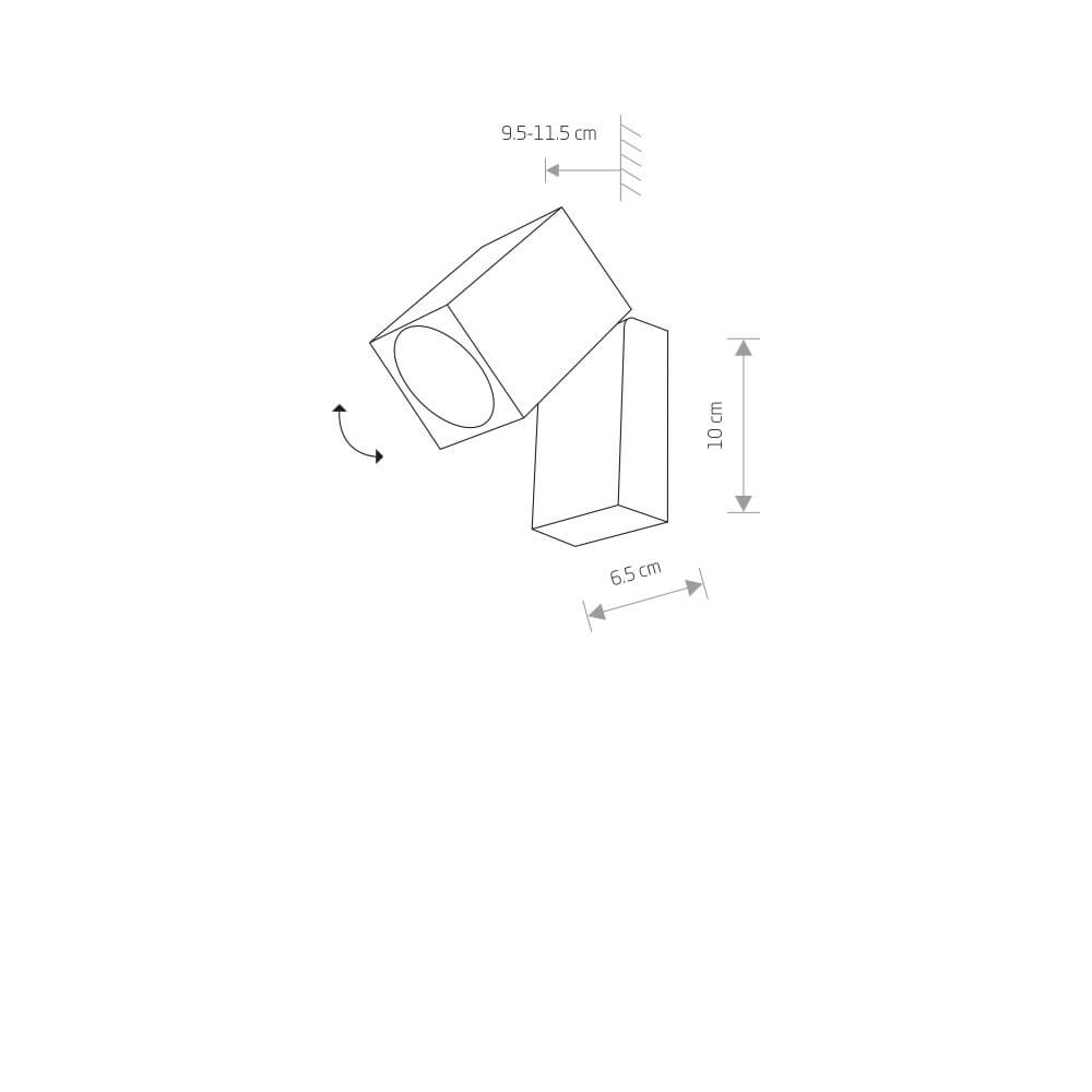 Gerichtete Aufbauleuchte Primm Anthrazit Lyora 5903139955195
