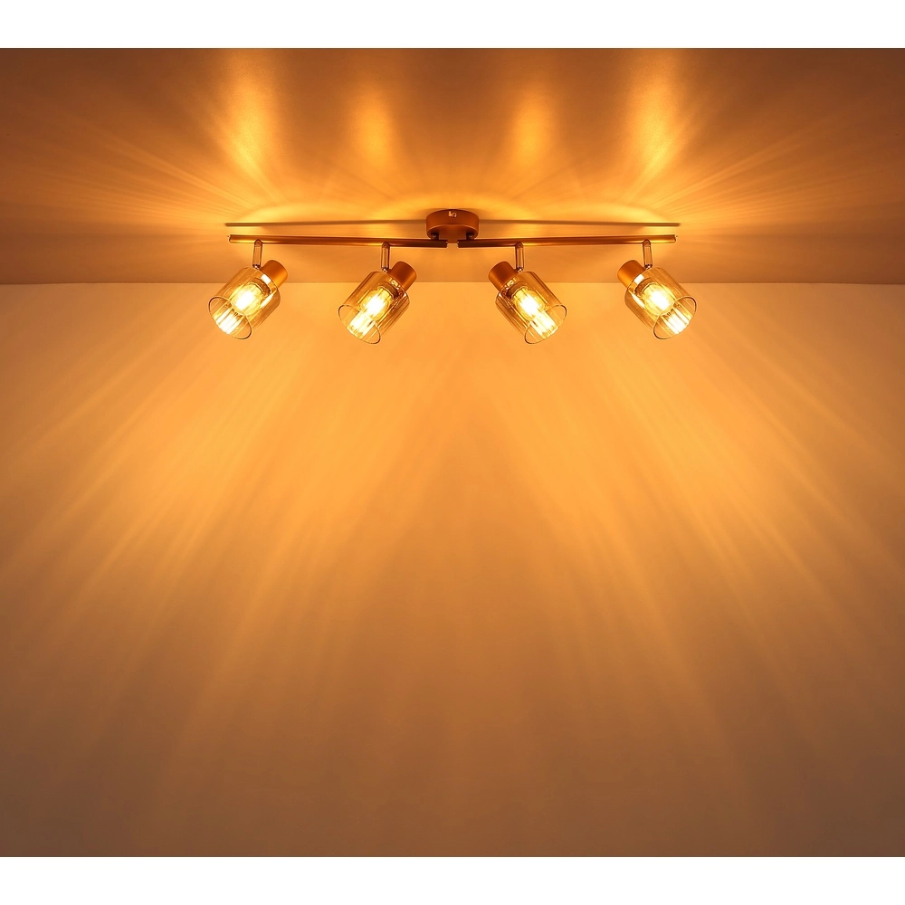 Deckenlampe Walton 4-helles Kaffeebraun Globo 9007371580187