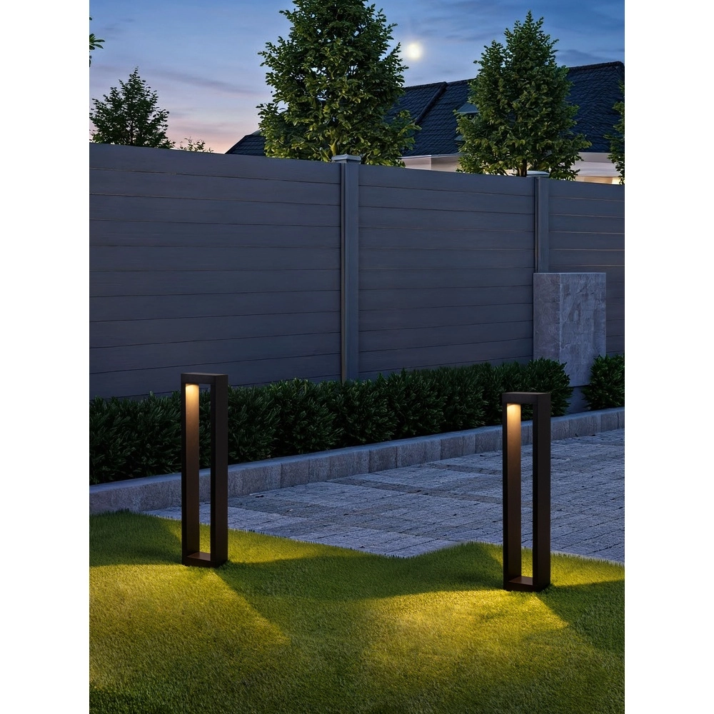 Schwarze Gartenlampe Dolix 60cm - 3000K
