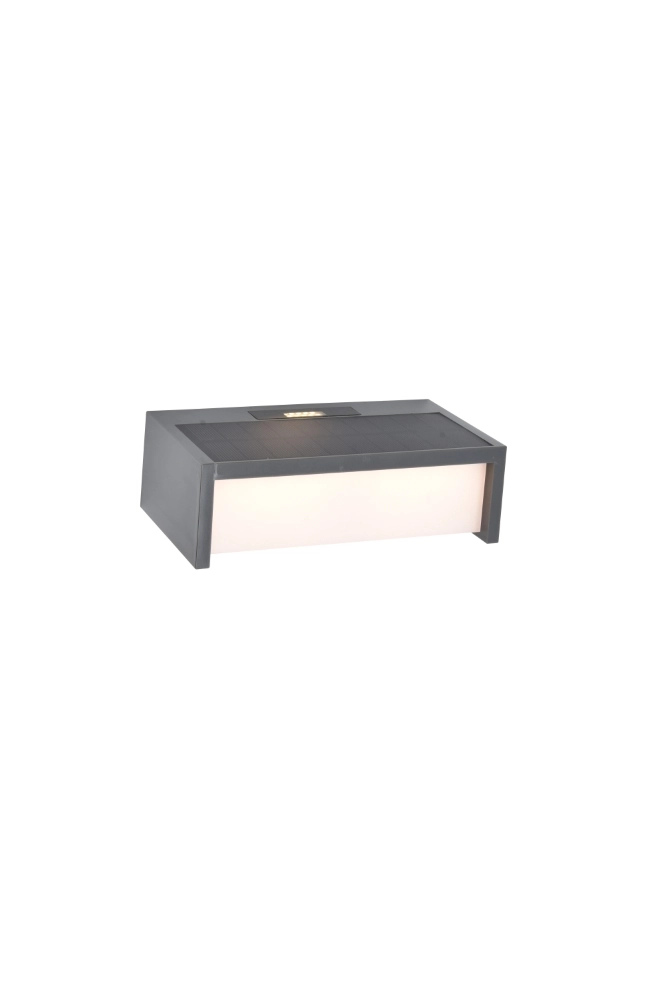 Moderne Wandlampe Telis Grau mit Solar