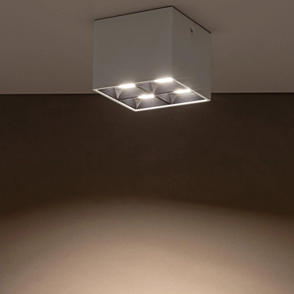 Weißer Aufbaustrahler Midi Led 2x2 LEDs - 3000K Lyora 5903139100472