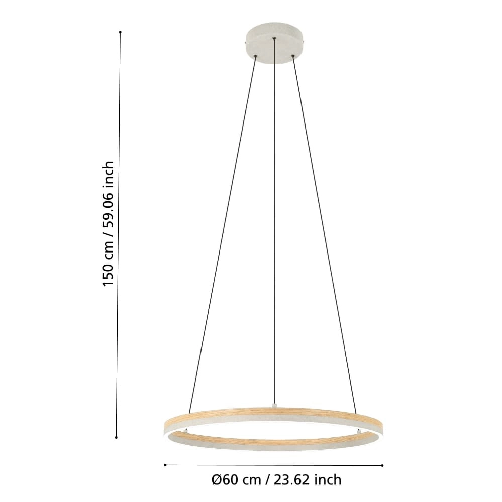 Ländliche LED-Hängelampe Cadinaro Ø 60cm Stars of Light 9002759398965