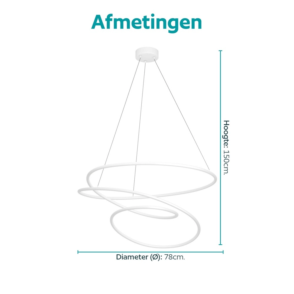 Moderne Pendellampe Racale Ø 78 cm weiß Eglo 9008606391431