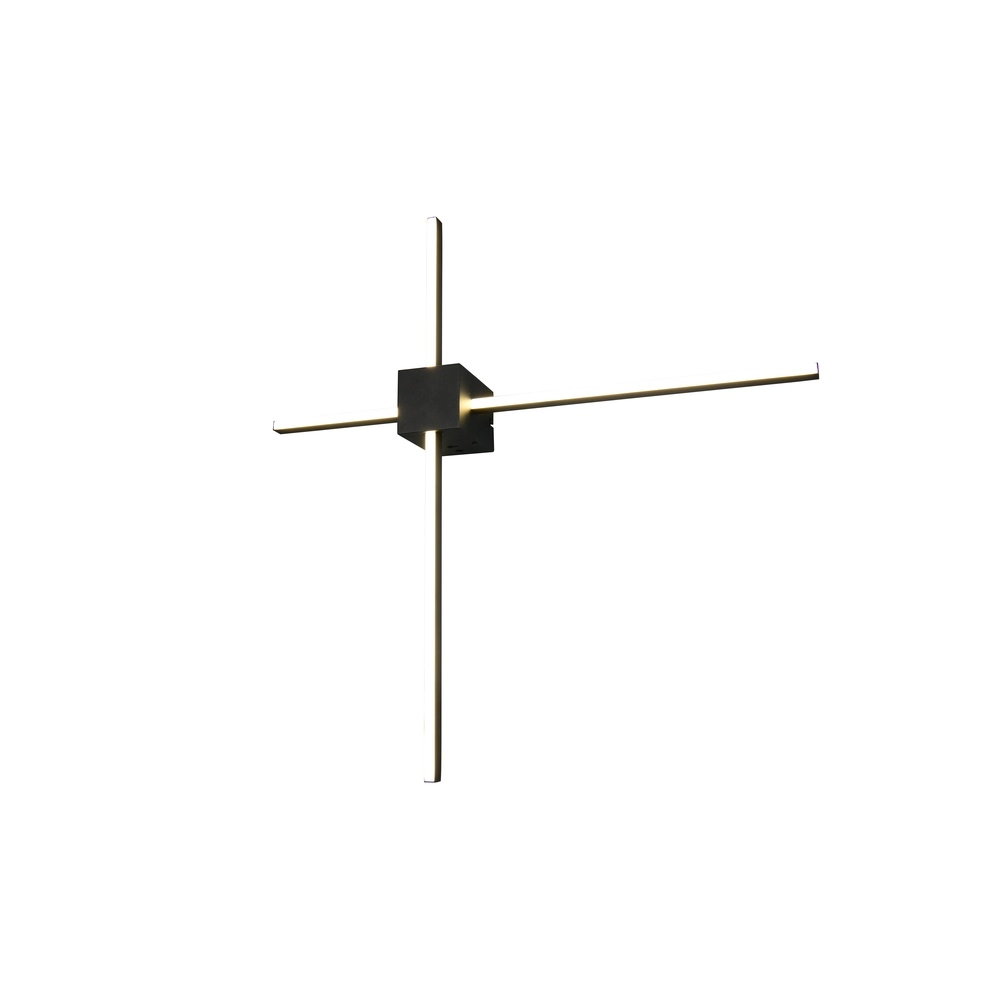 Moderne Wandlampe Cassino Schwarz 67,5 cm Trio 4017807683202