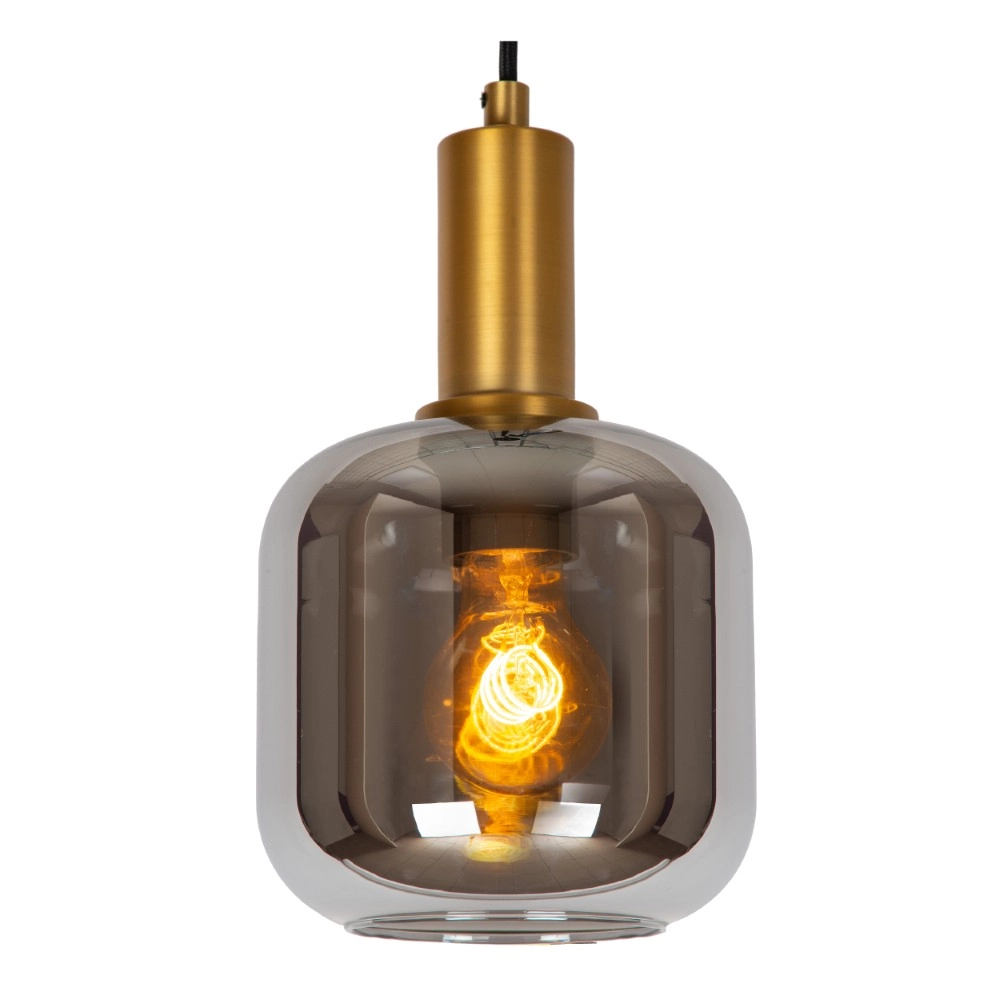 Pendellampe Joanet Ø 16 cm Gold mit Rauchglas Lucide 5411212452641