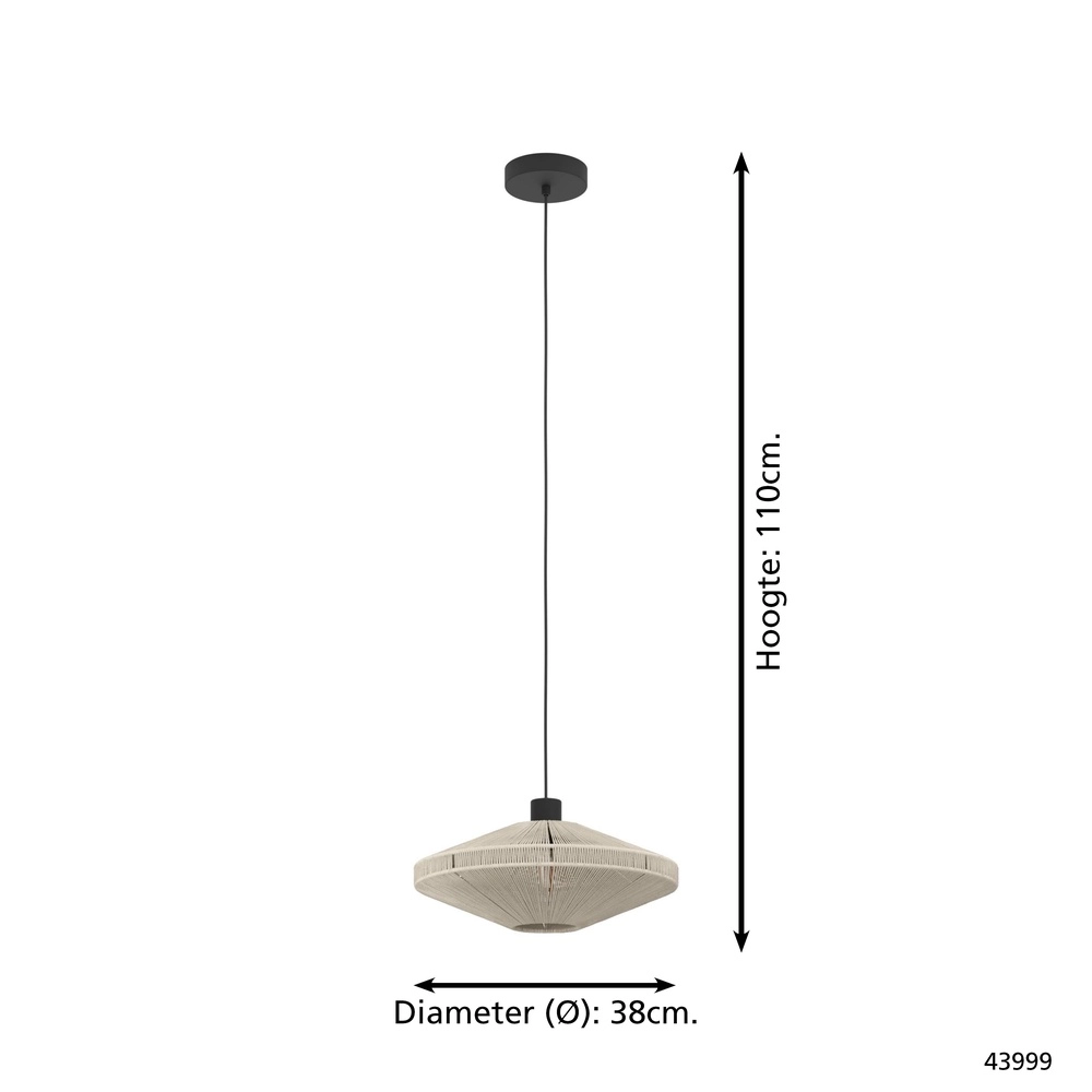 Seilpendellicht Midsumer Ø 38 cm Eglo 9002759439996