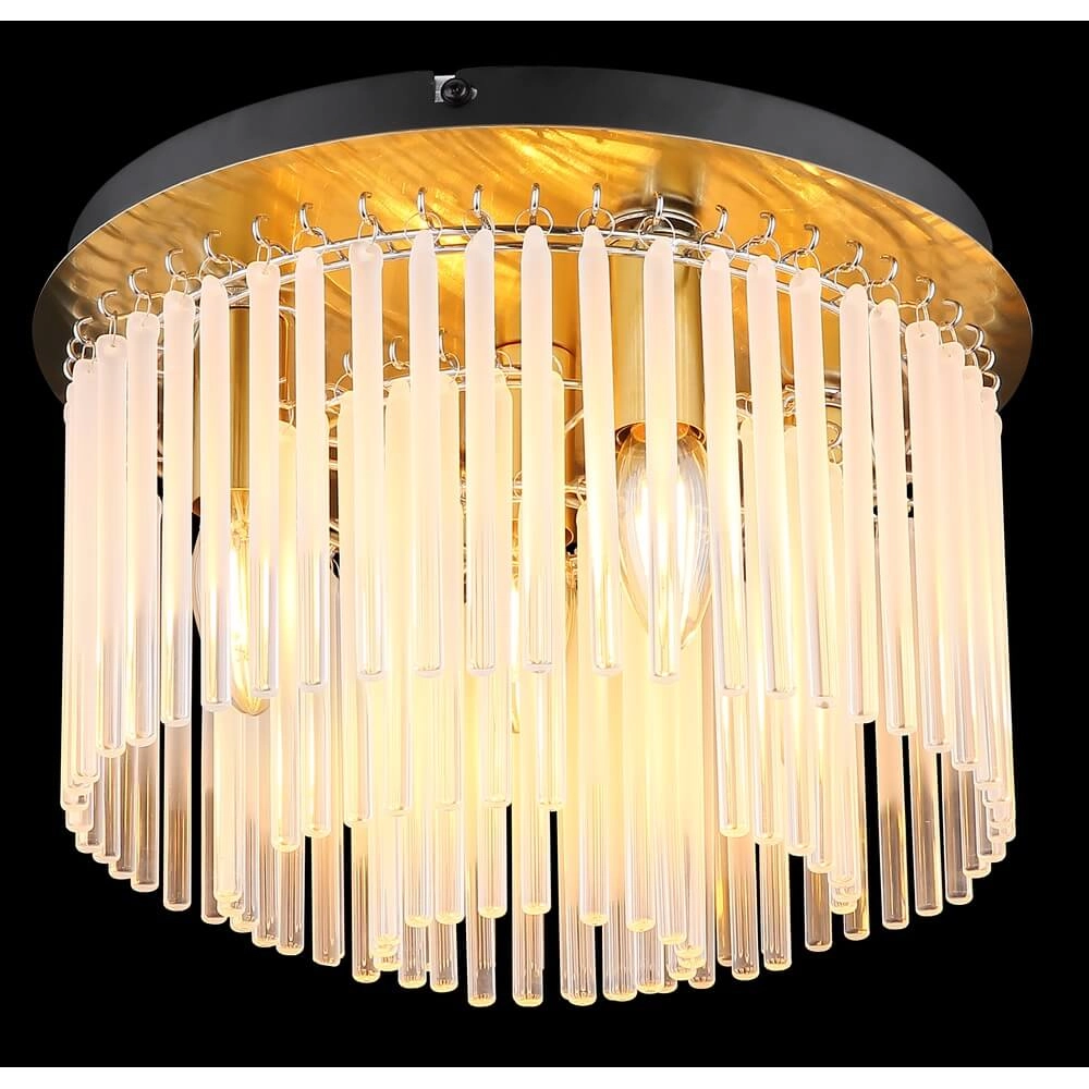 Goldene Deckenleuchte Gorley mit Glas Ø 32cm Globo 9007371455805