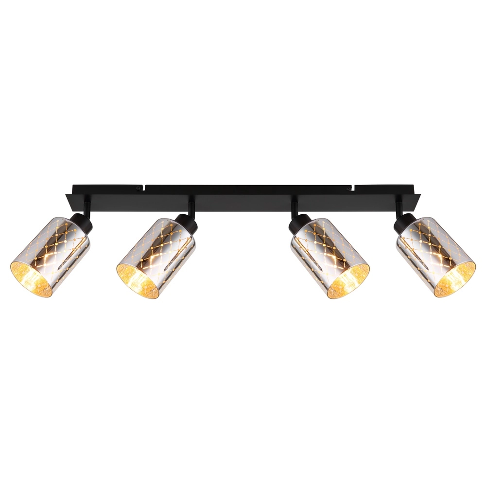 Design-Deckenlampe Alonso 4-Licht Schwarz Globo 9007371572250