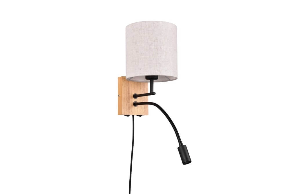 Ländliche Wandlampe Nilam runde Kapuze