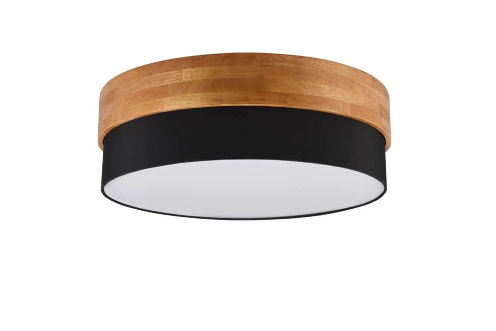 Ø 50cm Deckenleuchte Seasons Holz mit Schwarz