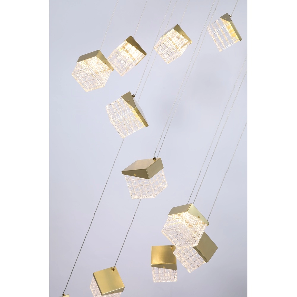 Design Vide Lampe Cuboid 20-helles Gold Searchlight 5053423302171