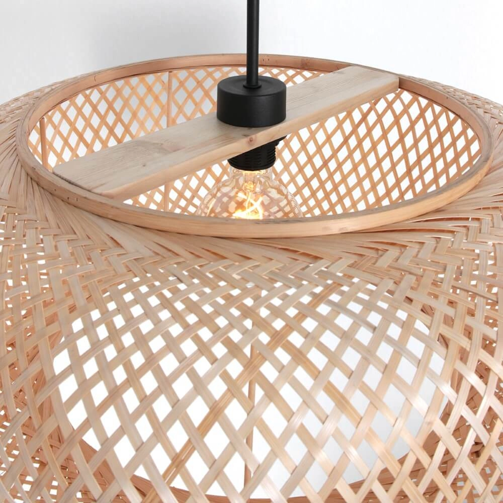 Hängelampe aus Rattan Sparkled Ø 60cm Steinhauer 8712746152920