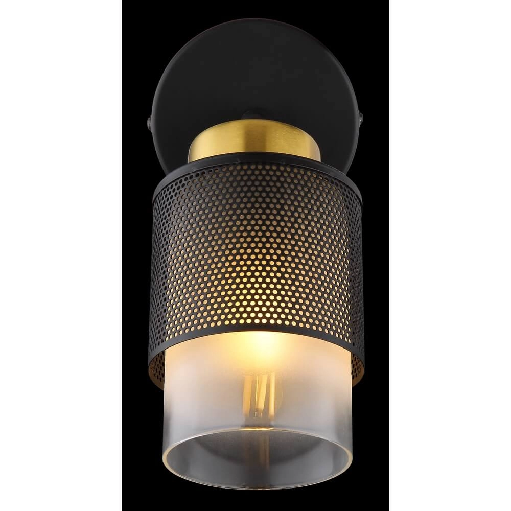 Wandleuchte Olga schwarz mit Mesh Globo 9007371446490