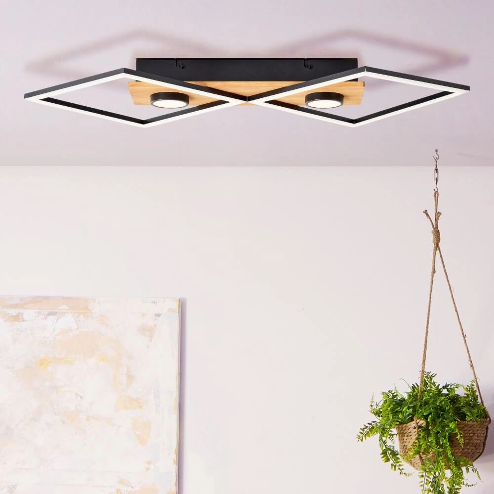 LED-Deckenleuchte aus Holz Woodbridge M Brilliant 4004353409707
