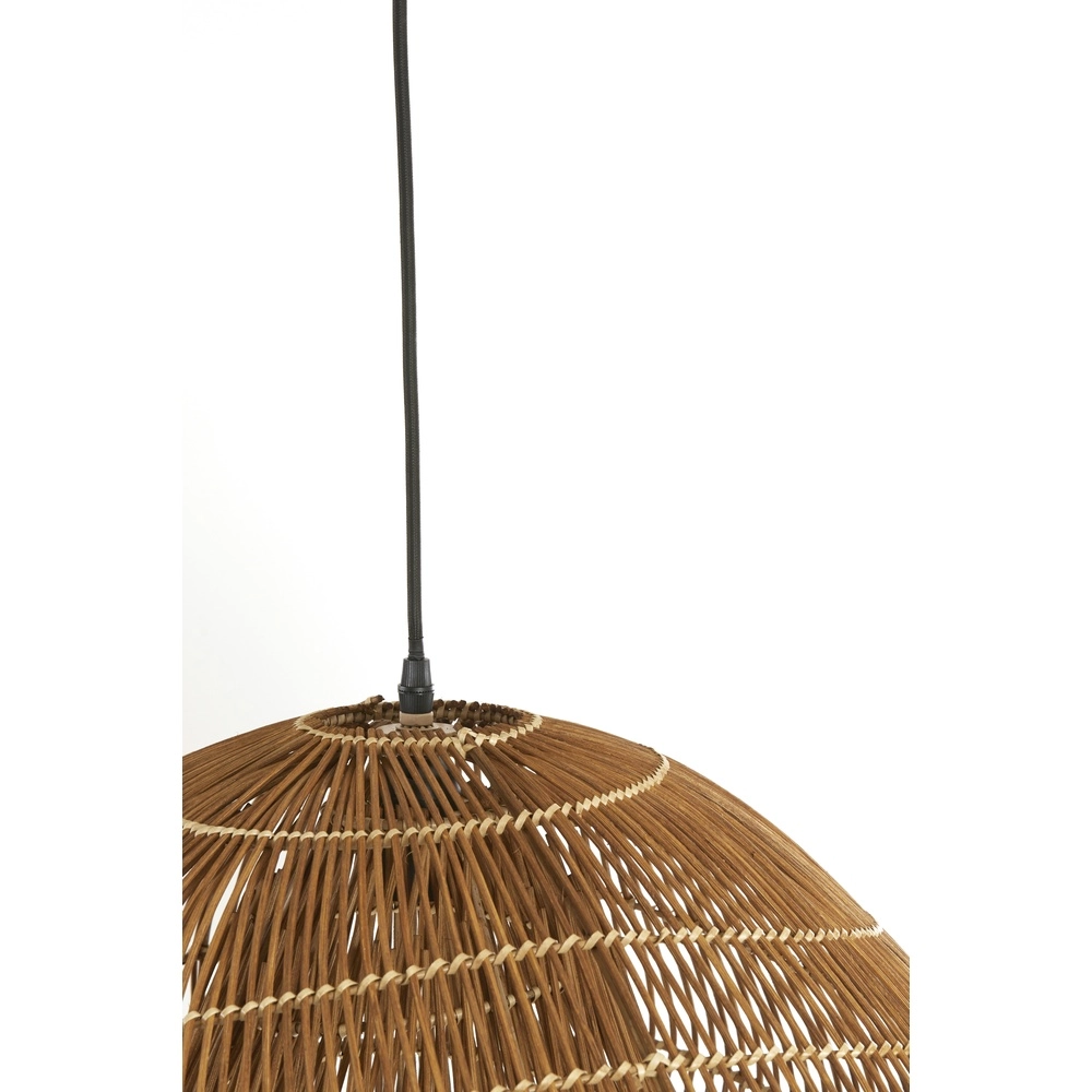 Rattan-Pendellampe Janzur Ø 65cm – dunkelbraun Light & Living 8717807820565