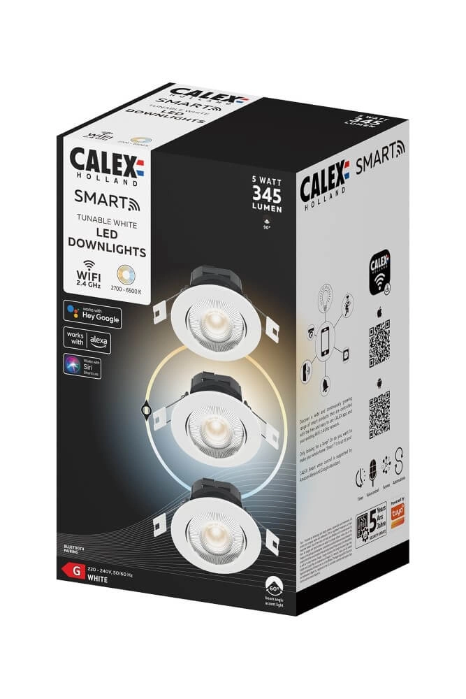 Einbaustrahler Smart home Down 3 Pack Circle 8712879149262