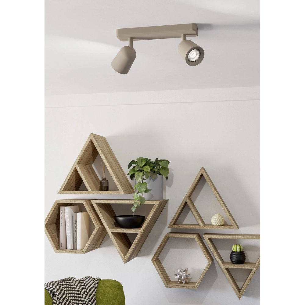 Sandbraune Deckenlampe Camaldoli 2x GU10 – orientierbar Eglo 9008606363162