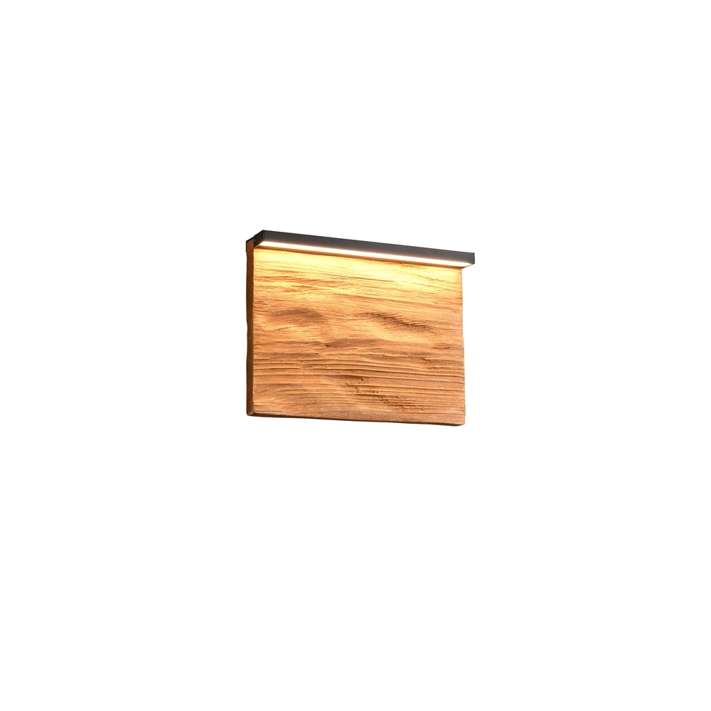 Design-Wandleuchte Kalea schwarz mit Holz 20cm