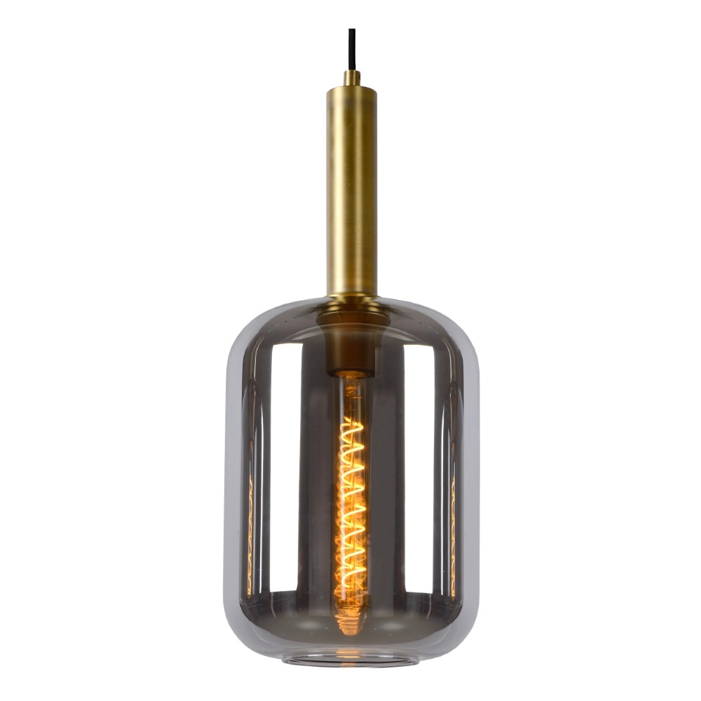 3-Lichs Pendellampe Joanet Glattes Gold mit Rauchglas Lucide 5411212451989
