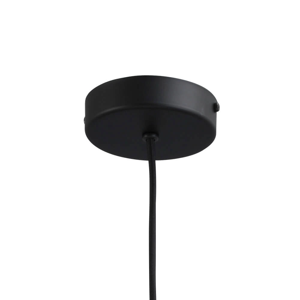 Hängelampe schwarz Porto mit Kugel aus rotem Glas - Ø 24cm Masterlight 8718121269276