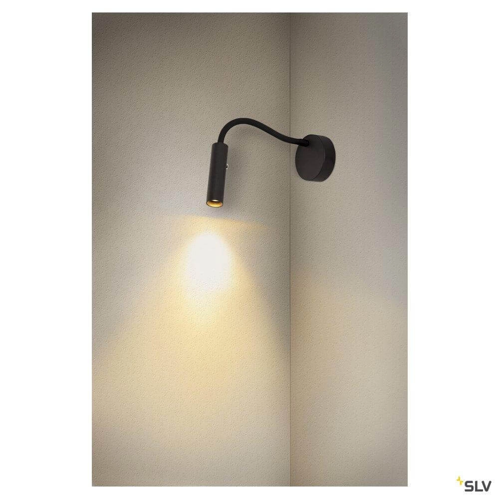 Flexible Nachttischlampe Karpo Goose Schwarz SLV 4024163262354
