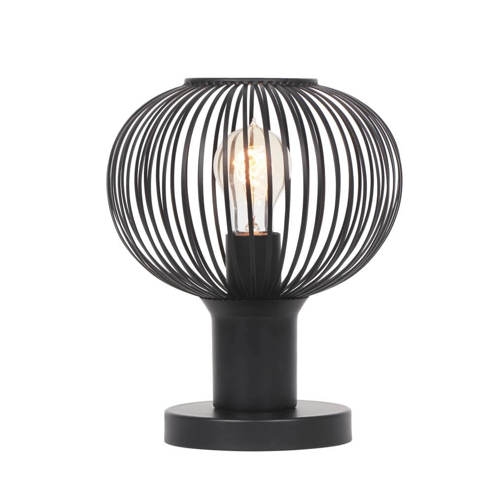 Tischlampe aus Draht Gila Ø 23cm - schwarz Trio 4017807629071
