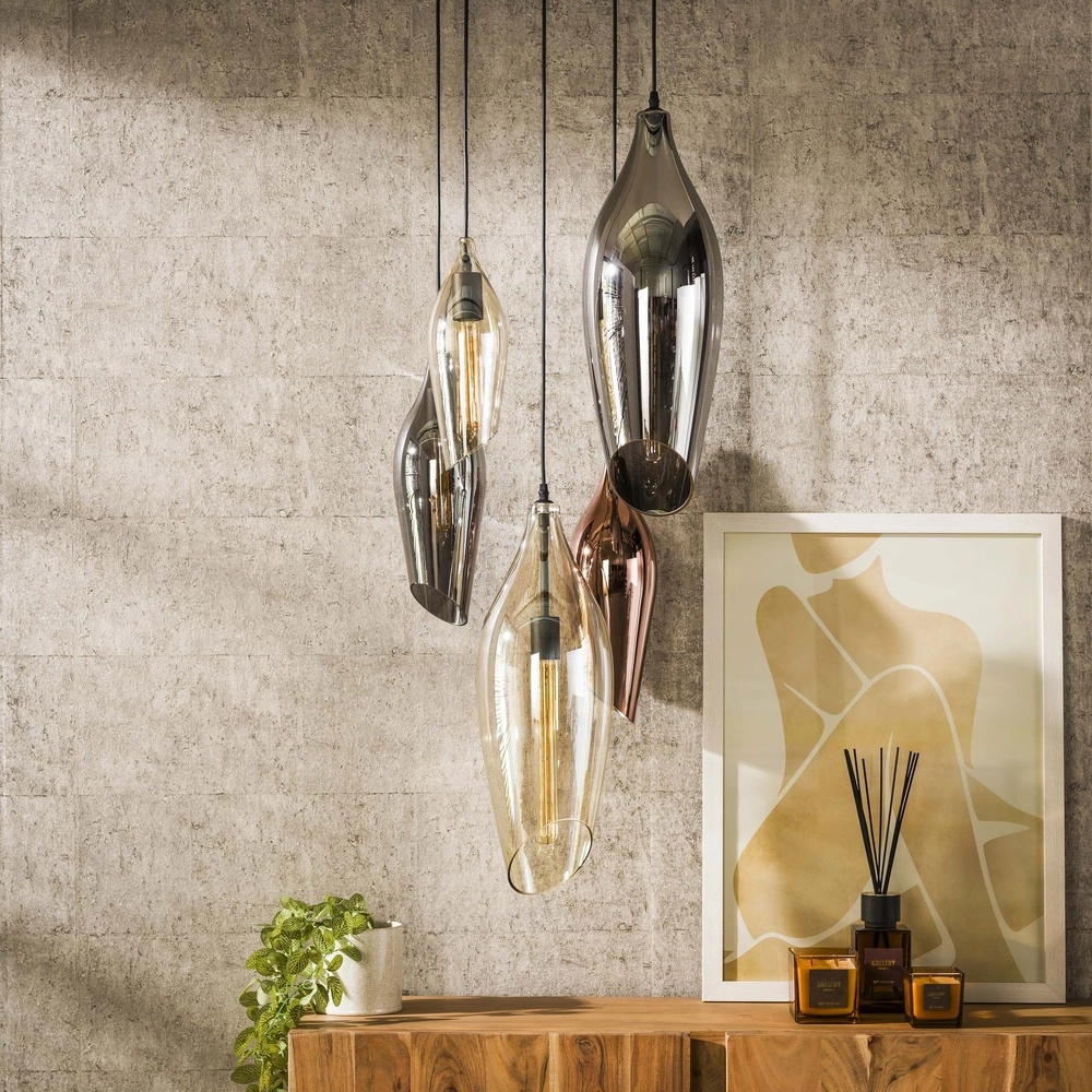 Vide Pendellampe Cocoon 5x farbiges Glas Lyora 8716803511910
