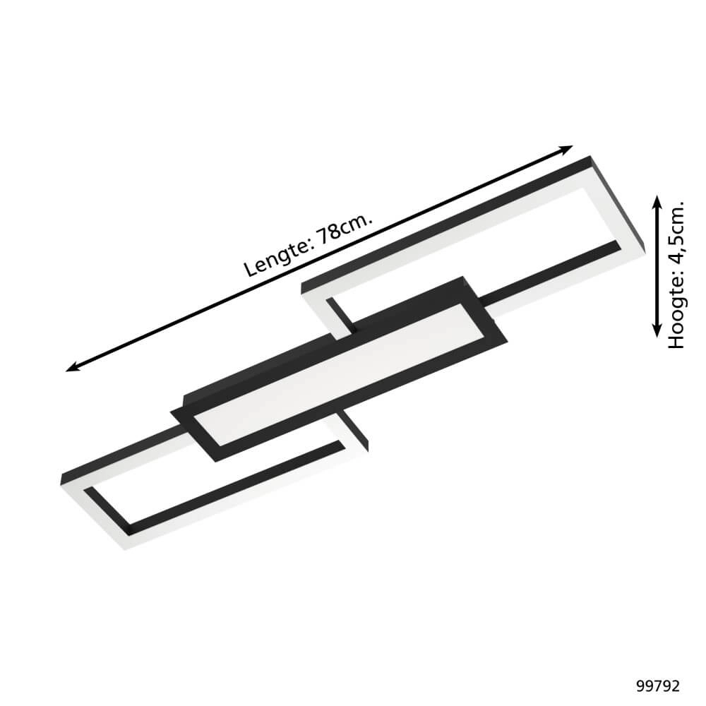 Schwarze LED-Deckenleuchte Monirote Eglo 9002759997922