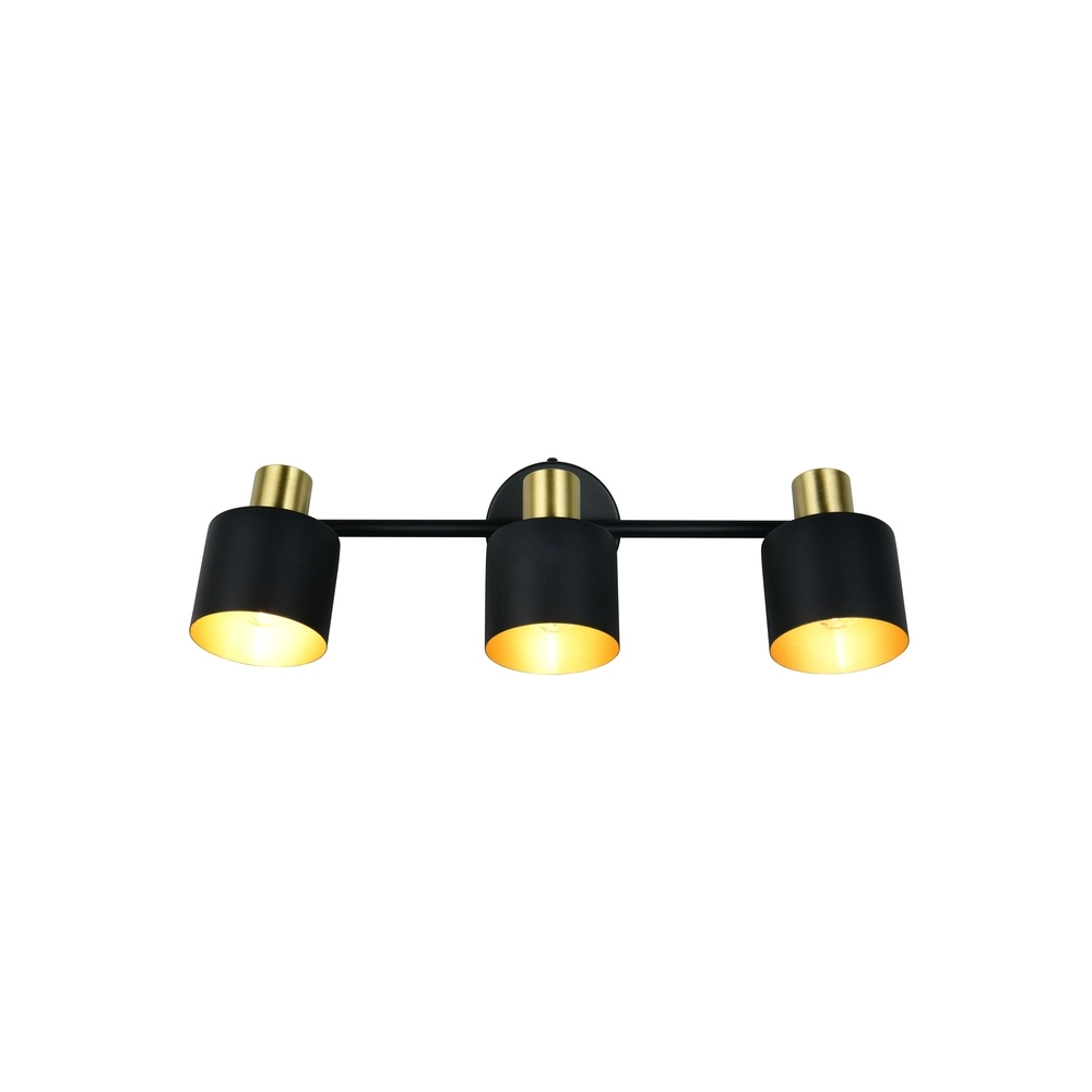 Deckenlampe Eva 3-flammig schwarz mit gold Trio 4017807654660