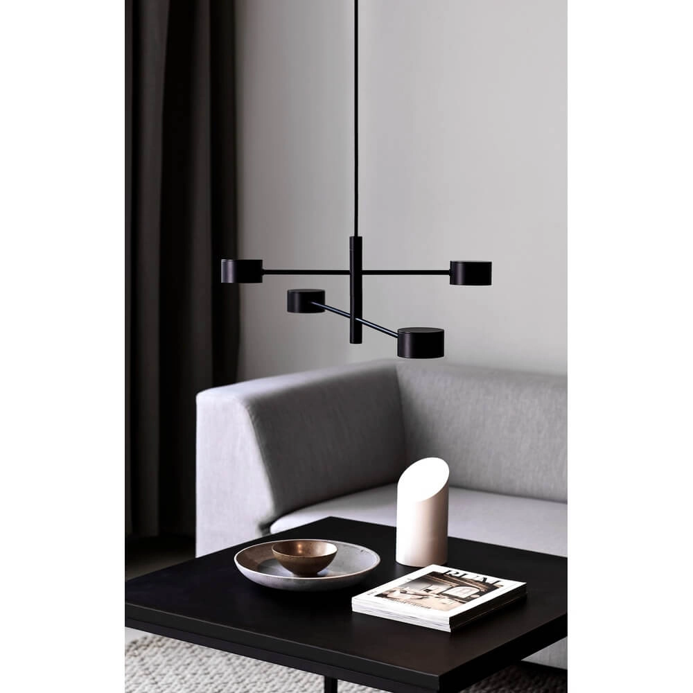Design-Pendelleuchte Clyde 4-flammig schwarz Nordlux 5704924001154