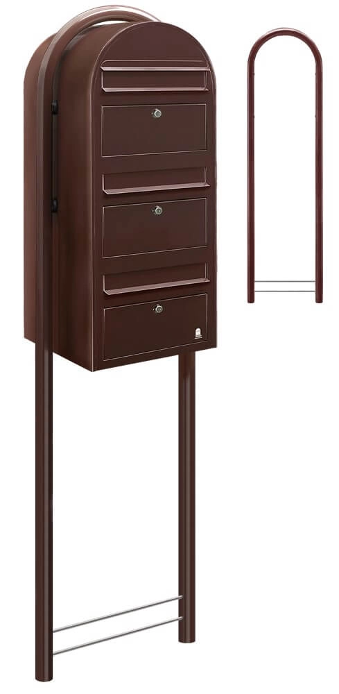 Briefkasten Trio 8017 Dunkelbraun Bobi 6417237015082