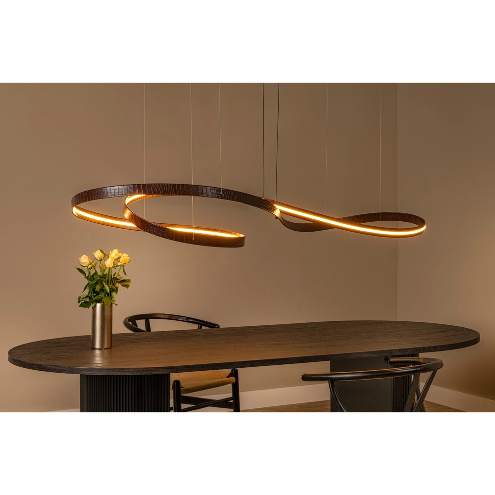 Moderne LED-Pendellampe Slalom Kaffeebraun mit Wirkung Premium by Lucide 5411212135148