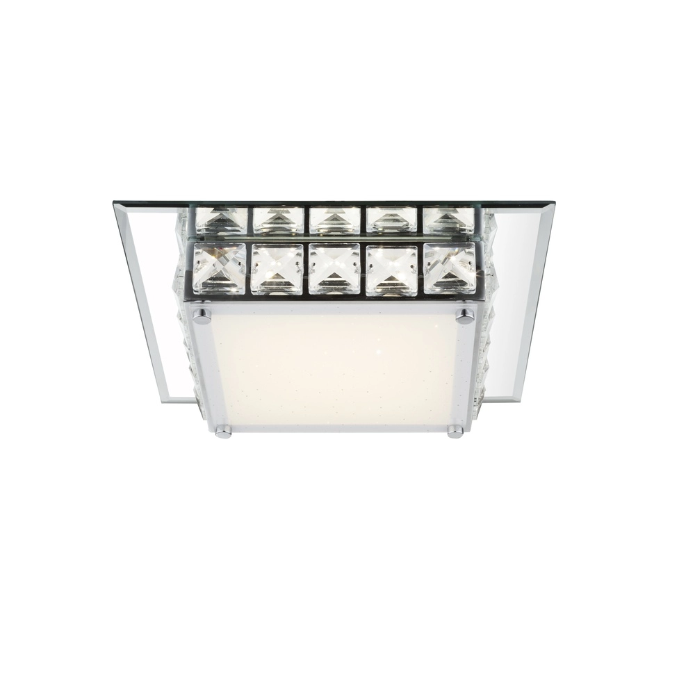 Quadratische Deckenlampe Margo Chrom