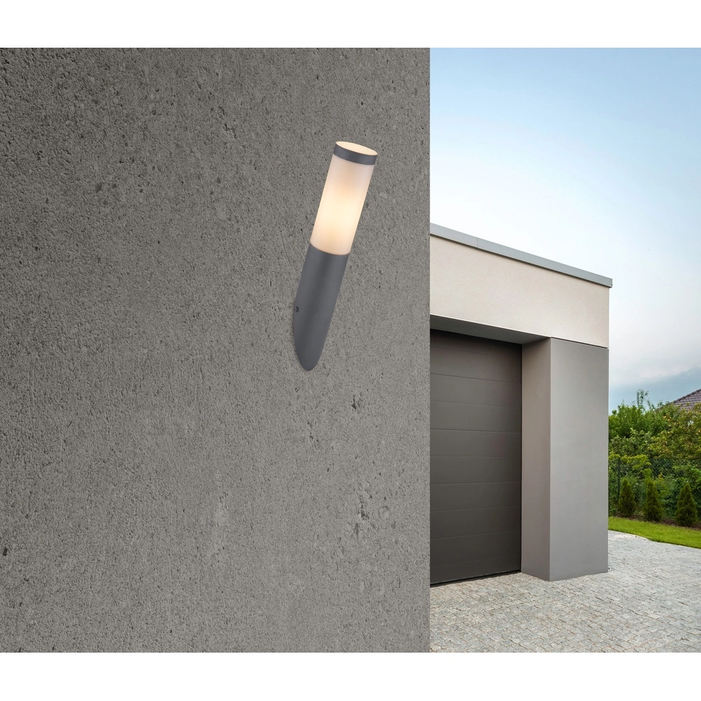 Design-Außenlampe Boston Anthrazit mit Weiß Globo 9007371413577