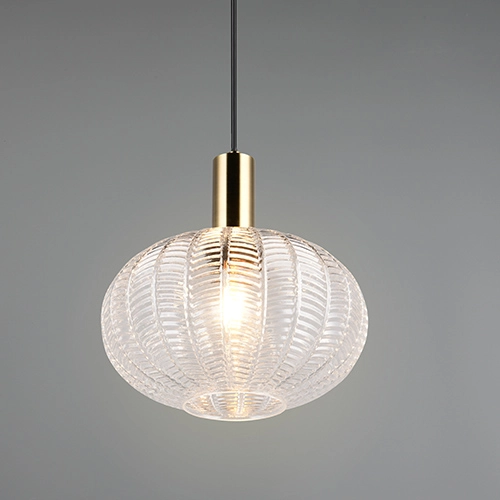 Klassische Pendellampe Elvezia Transparentes Glas Trio 4017807682045