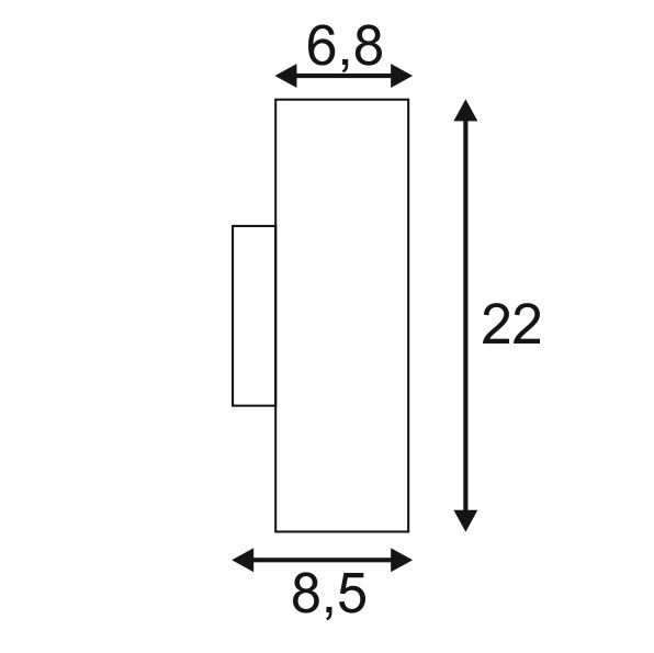 Up-Down Leuchte Enola B 22 cm Messingmatte SLV 4024163149532