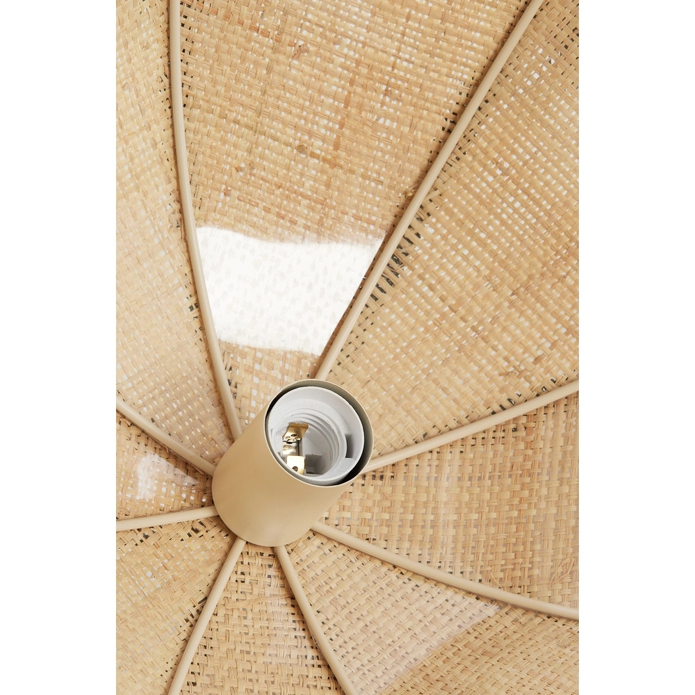 Ø 45cm Pendellampe Sulina Raffia mit Grün Light & Living 8717807762391
