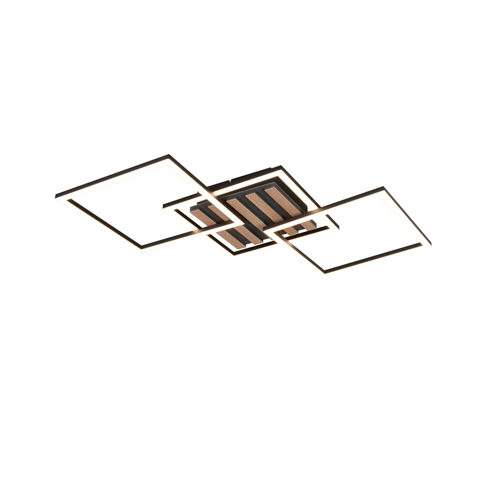 Moderne Deckenlampe Zaro Schwarz 74,5 cm Trio 4017807682212