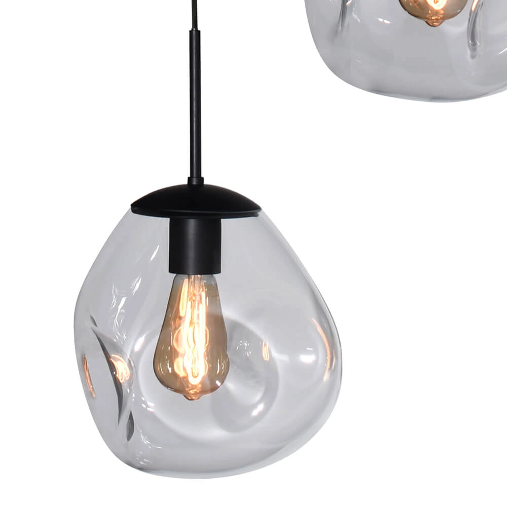 Pendelleuchte Lava 3x Klarglas Ø 24cm Masterlight 8718121286402