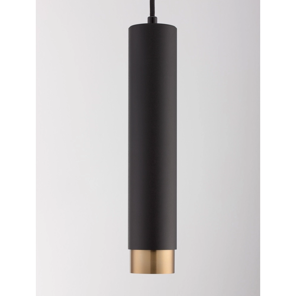 Pendelleuchte Pongo M Single 30cm schwarz mit gold