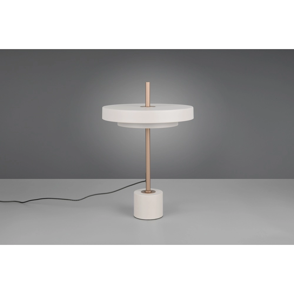 Design-Tischleuchte Keaton weiß Trio 4017807655889