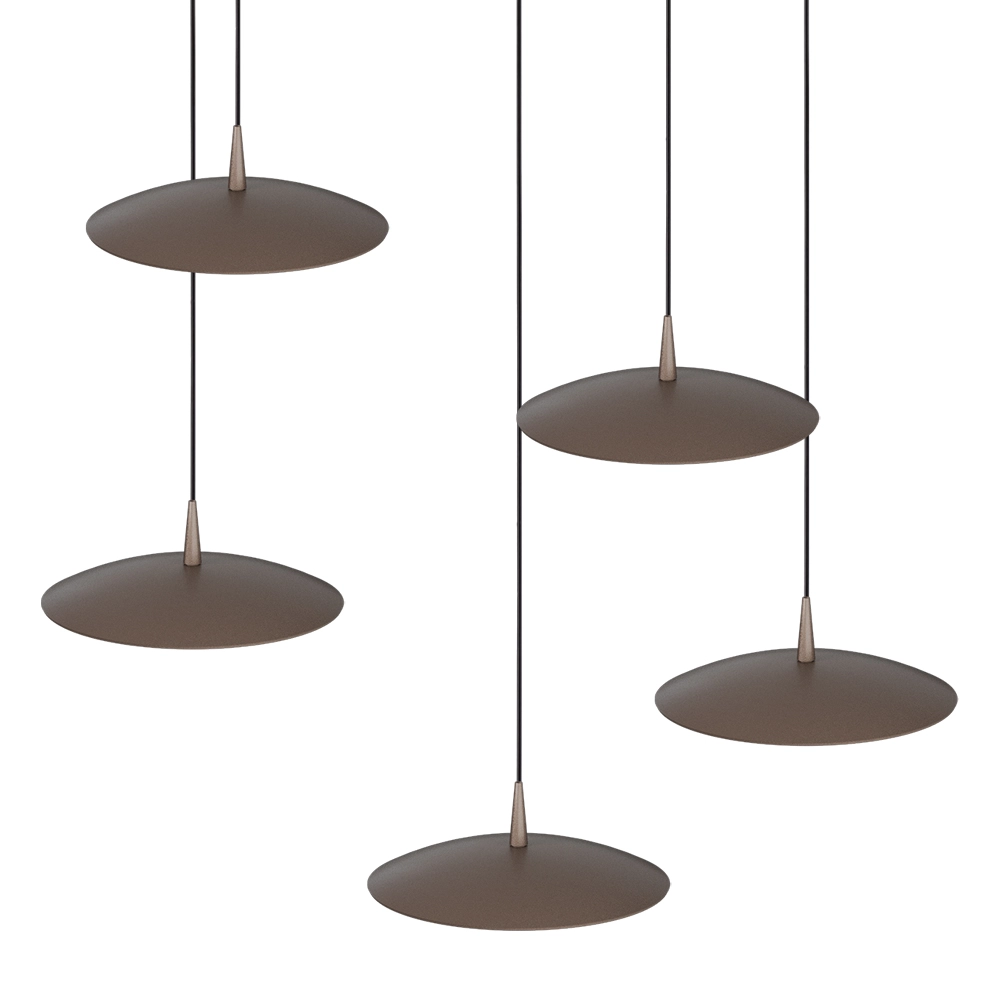 5-Licht Pendellampe Scala Ø 50 cm Kakaobraun Masterlight 8718121376356