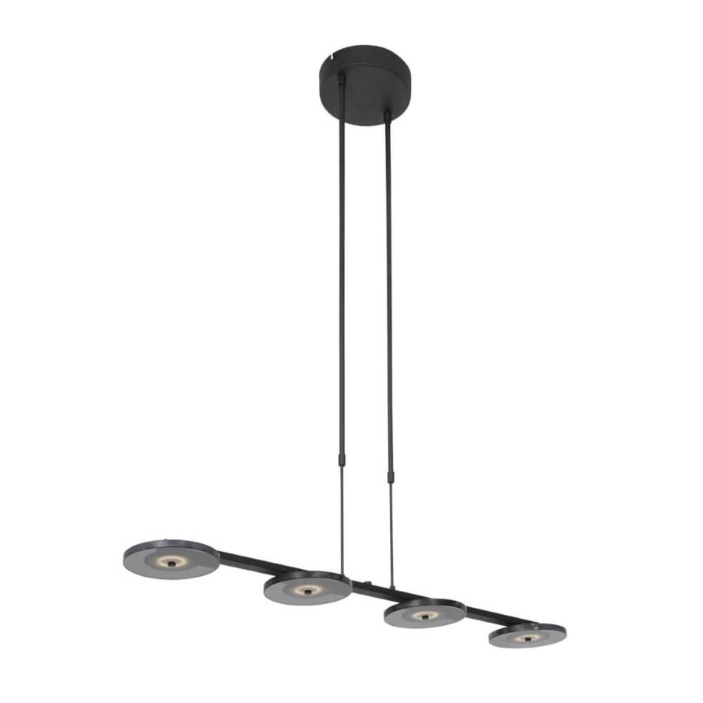 Schwarze LED-Bürolampe Turound