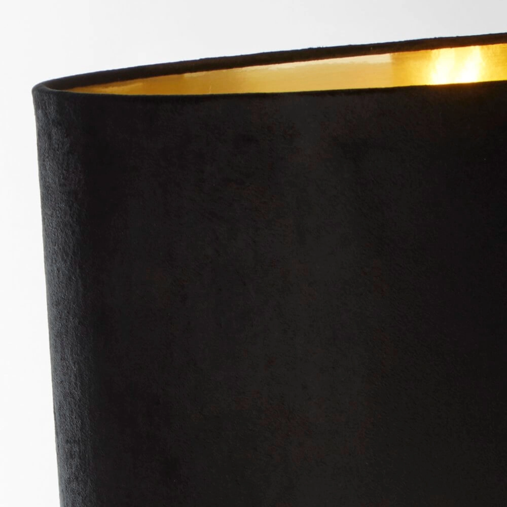 Goldene Tischlampe Whitby mit schwarzer Kapuze Searchlight 5053423257730
