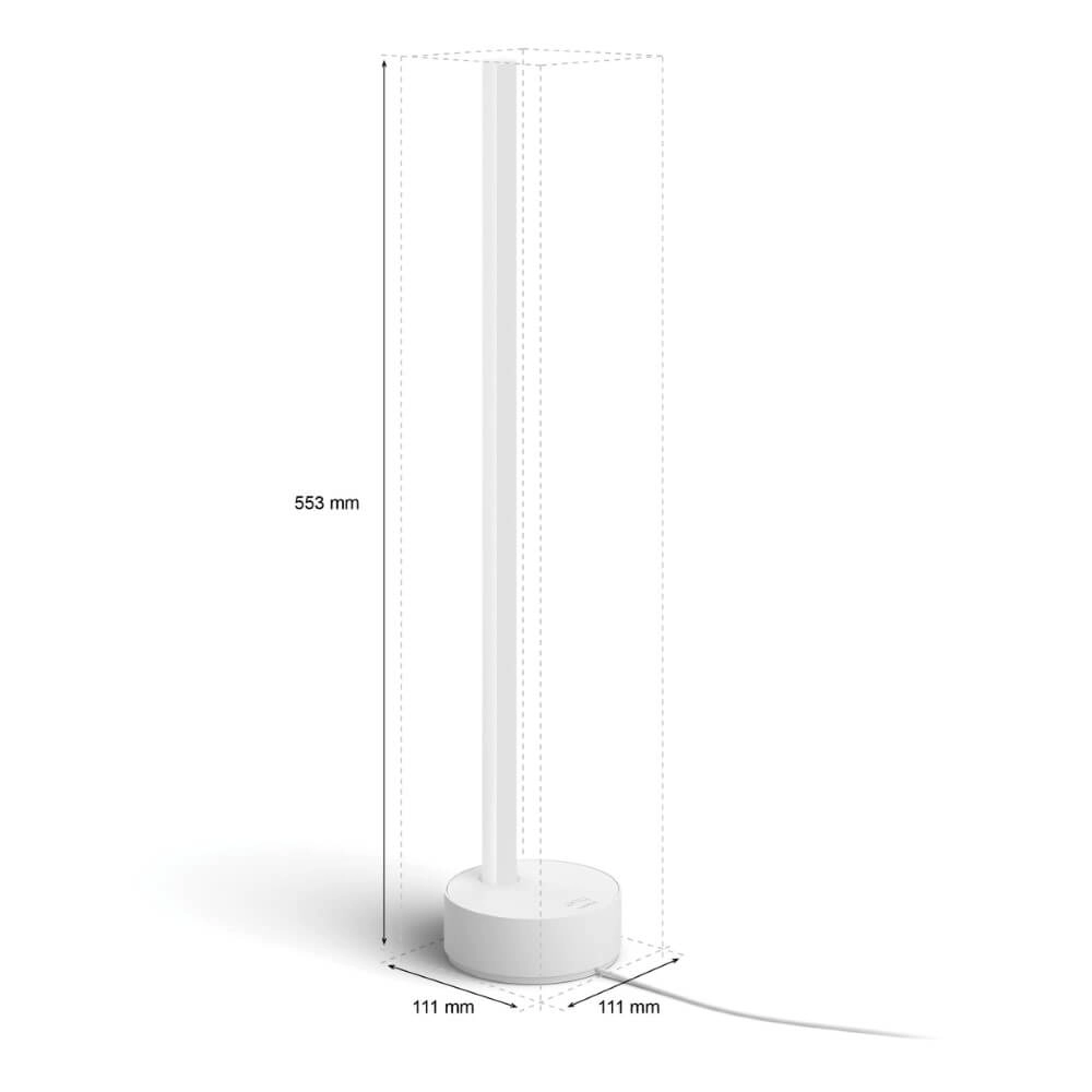 Tischlampe Hintergrundbeleuchtung Hue Gradient - 12W - White and Color 55cm weiß Philips 8718696176238