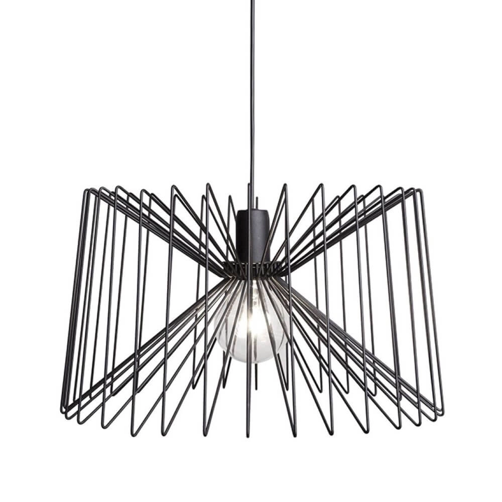 Schwarze Drahtlampe Ness Ø 45cm Lyora 5903139676892